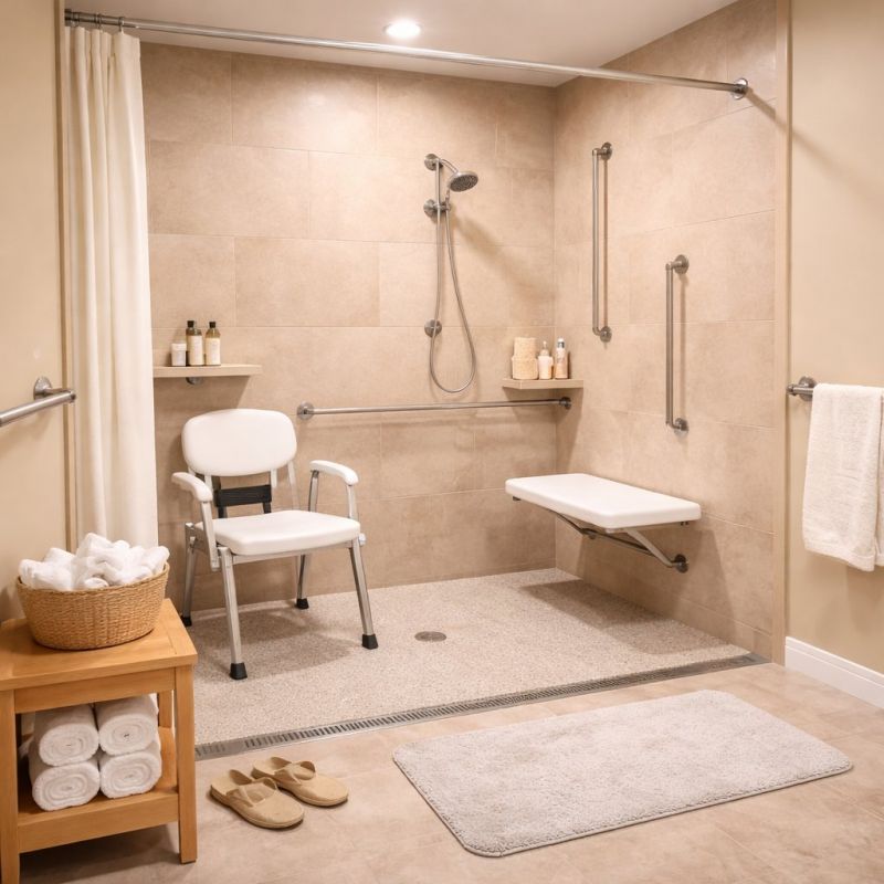 Walk In Shower Installation detail