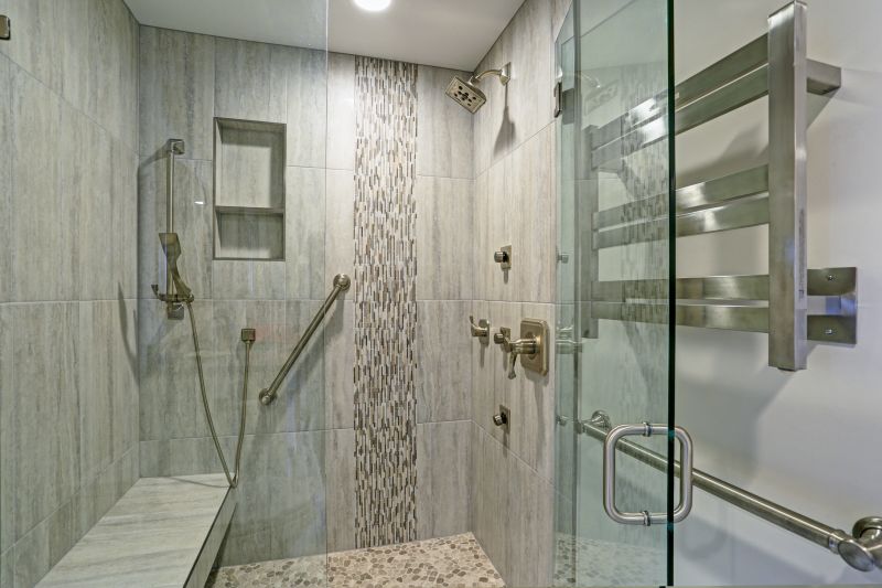 Walk-in Shower Featuring Rain Shower Head